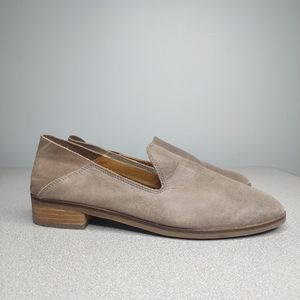 LUCKY BRAND womens size 8.5 taupe buttery soft leather boho Cahill loafe…